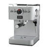 Silver espresso machine.