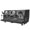 Máquina de café profesional negra